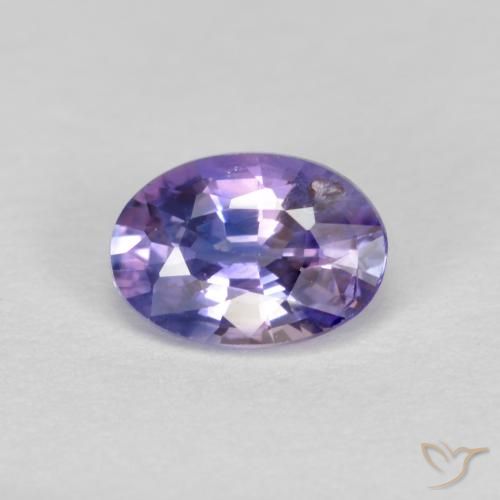 0.57ct Naturale Viola Chiaro Medio Zaffiro, Ovale, VS