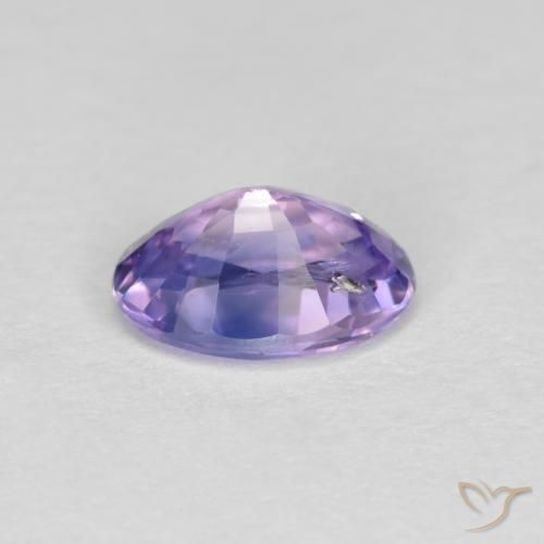 Zaffiro Viola Chiaro Medio naturale da 0.57 ct, Ovale, VS