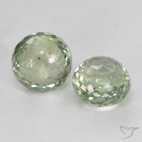 Gemme di Zaffiro Verde foresta chiaro naturale da 1.15 ct, Rotondo, VS