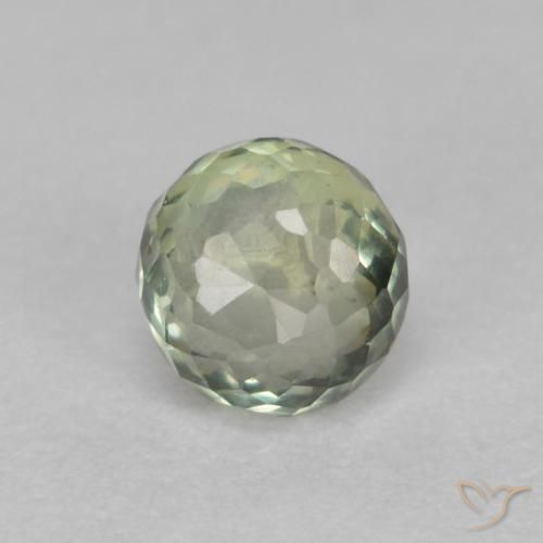 0.56ct Naturale Verde foresta chiaro Zaffiro, Rotondo, VVS-VS