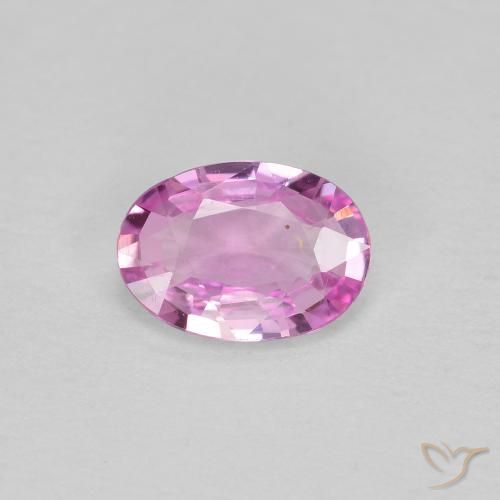 0.54ct Naturale Rosa porpora chiaro reale Zaffiro, Ovale, VVS