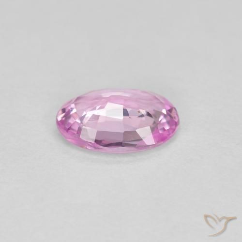 Zaffiro Rosa porpora chiaro reale naturale da 0.54 ct, Ovale, VVS