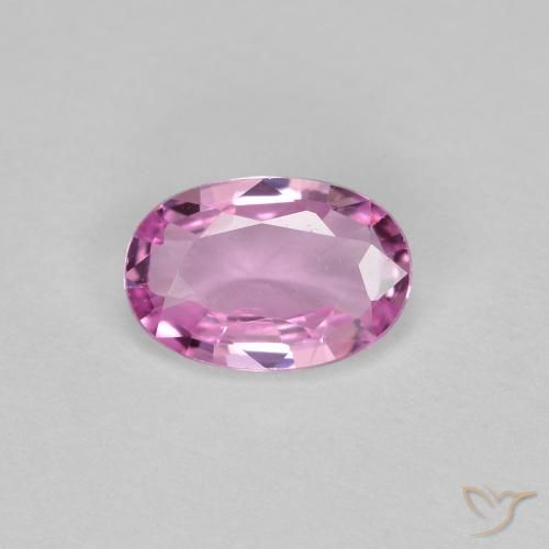 Zaffiro Rosa porpora reale naturale da 0.58 ct, Ovale, VVS