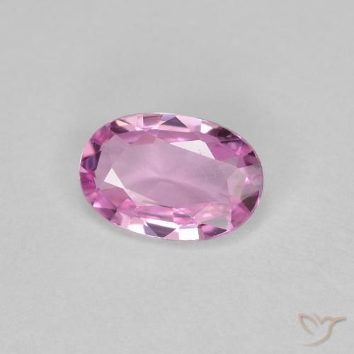 Zaffiro Rosa porpora reale naturale da 0.58 ct, Ovale, VVS