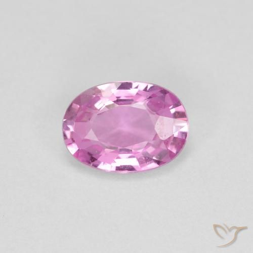 0.65ct Naturale Rosa porpora chiaro reale Zaffiro, Ovale, VVS