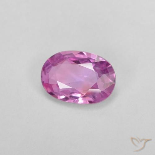 Zaffiro Rosa violetto naturale da 0.55 ct, Ovale, VVS