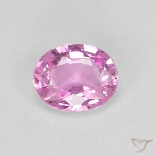 0.43ct Naturale Rosa porpora chiaro reale Zaffiro, Ovale, VVS-VS