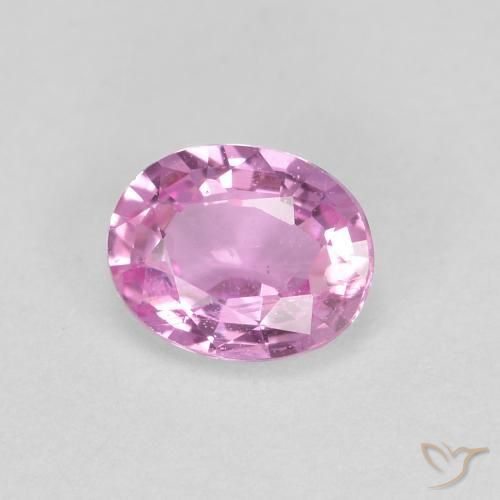 Zaffiro Rosa porpora chiaro reale naturale da 0.43 ct, Ovale, VVS-VS