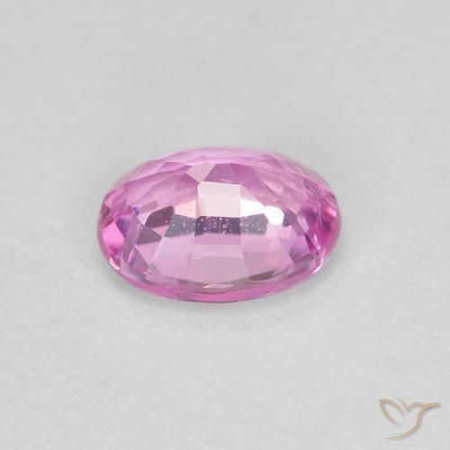 Zaffiro Rosa porpora chiaro reale naturale da 0.43 ct, Ovale, VVS-VS