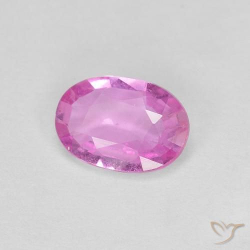 Zaffiro Rosa chiaro naturale da 0.60 ct, Ovale, VVS-VS