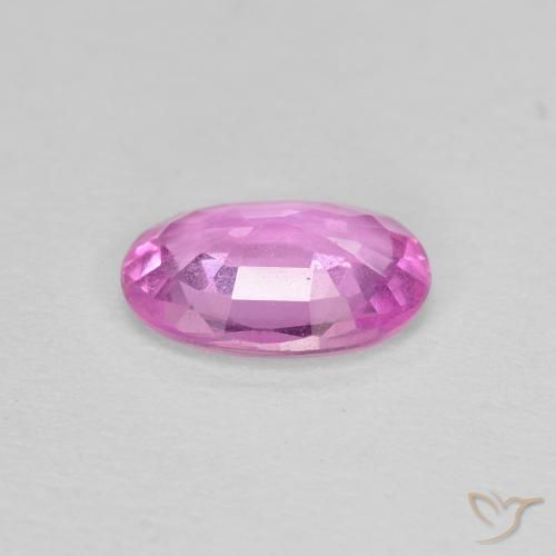 Zaffiro Rosa chiaro naturale da 0.60 ct, Ovale, VVS-VS