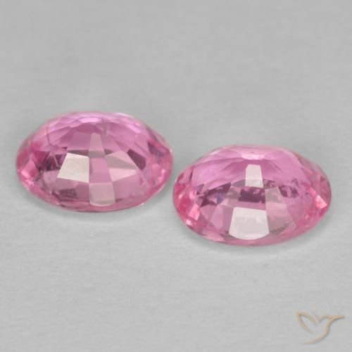 Gemme di Zaffiro Rosa porpora reale naturale da 0.90 ct, Ovale, VS-SI