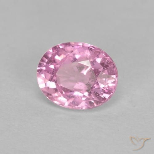 Zaffiro Rosa viola reale molto chiaro naturale da 0.53 ct, Ovale, VS-SI