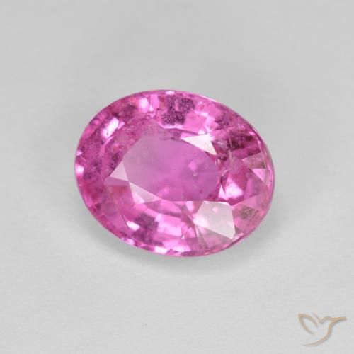 Zaffiro Rosa intenso naturale da 2.70 ct, Ovale, VS