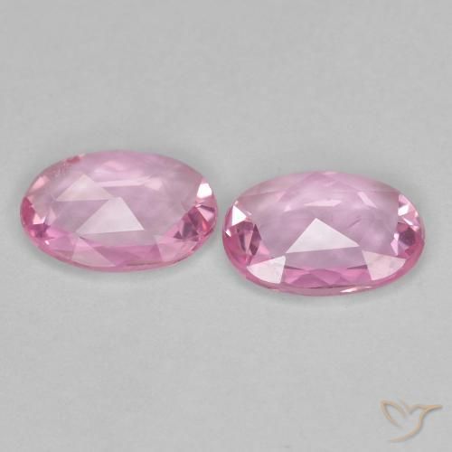 Gemme di Zaffiro Rosa Molto Chiaro naturale da 0.73 ct, Ovale, VVS