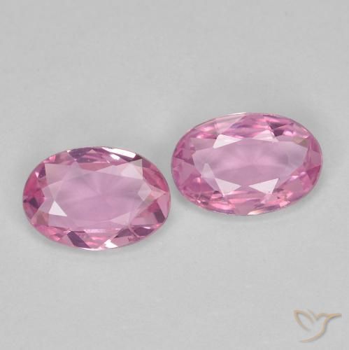Gemme di Zaffiro Rosa Molto Chiaro naturale da 0.74 ct, Ovale, VVS-VS