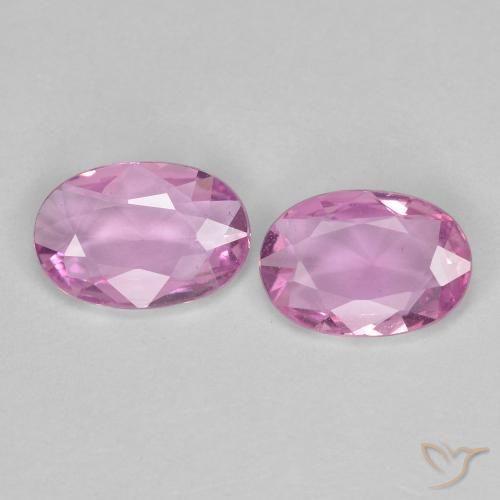Gemme di Zaffiro Rosa porpora reale naturale da 0.73 ct, Ovale, VVS-VS