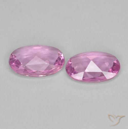 Gemme di Zaffiro Rosa porpora reale naturale da 0.73 ct, Ovale, VVS-VS
