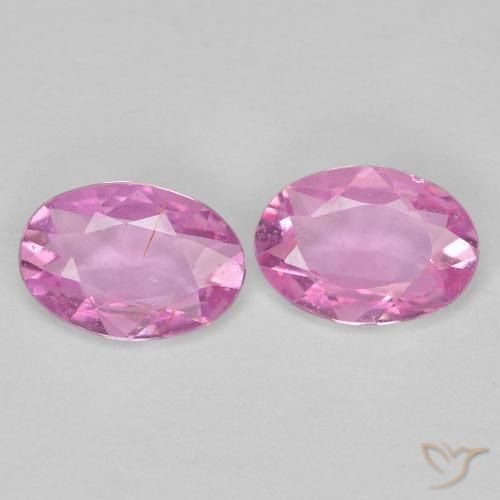 Gemme di Zaffiro Viola intenso naturale da 0.76 ct, Ovale, VS