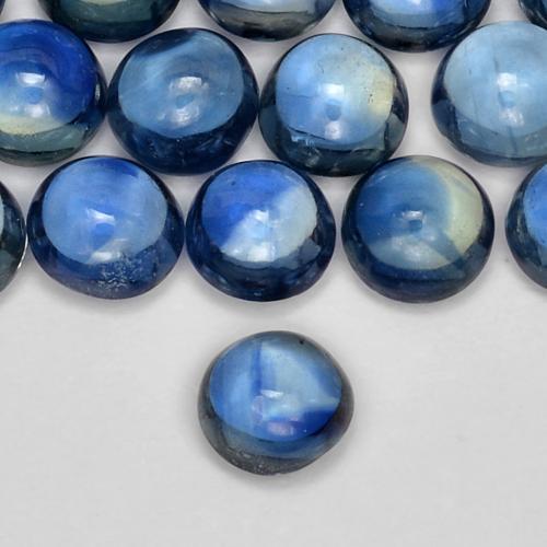 Zaffiro Blu navy naturale da 0.36 ct, Rotondo, Trasparente