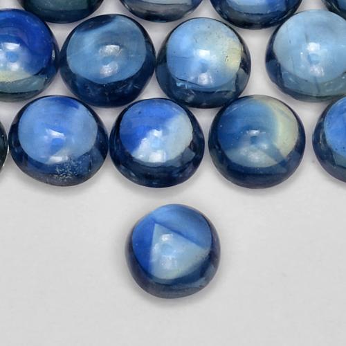 Zaffiro Blu navy naturale da 0.36 ct, Rotondo, Trasparente