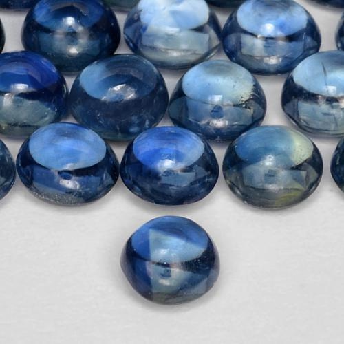 Zaffiro Blu navy naturale da 0.36 ct, Rotondo, Trasparente