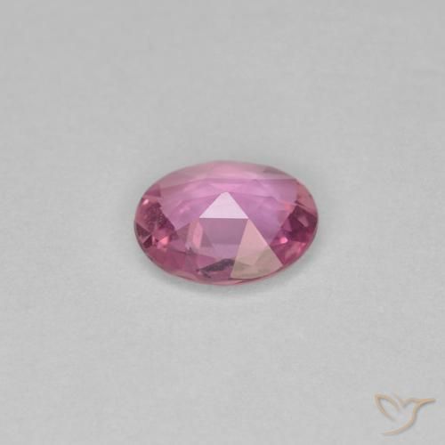 Zaffiro Rosa scuro naturale da 0.54 ct, Ovale, VVS-VS