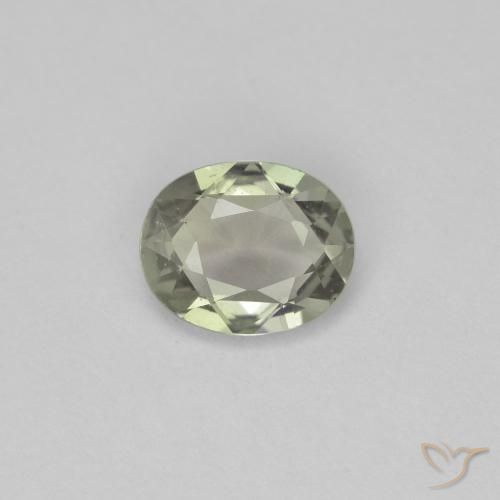 0.73ct Naturale Verde terroso Zaffiro, Ovale, VVS-VS