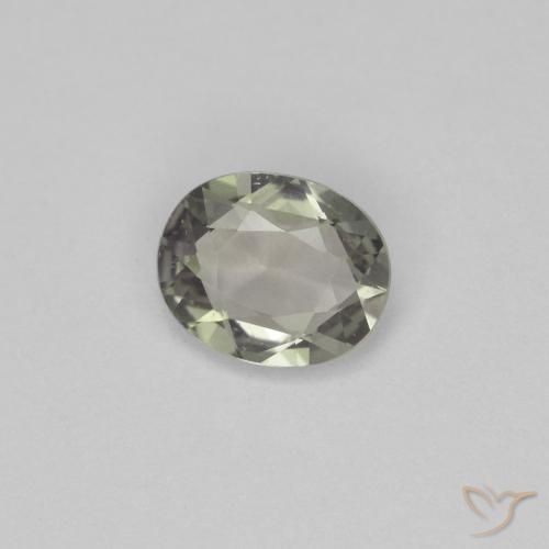 Zaffiro Verde terroso naturale da 0.73 ct, Ovale, VVS-VS
