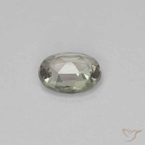 Zaffiro Verde terroso naturale da 0.73 ct, Ovale, VVS-VS