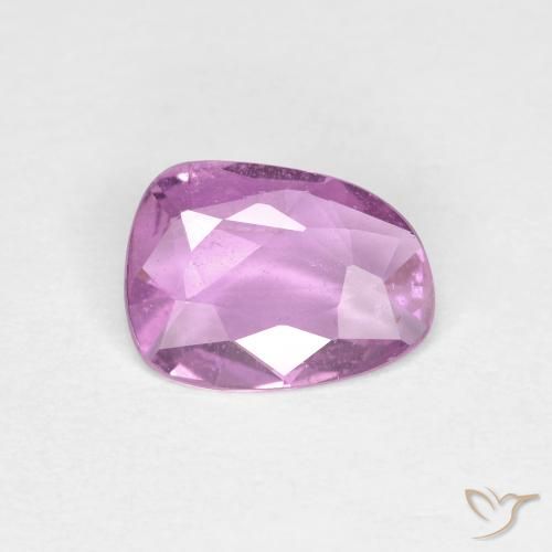 Zaffiro Rosa viola reale molto chiaro naturale da 0.83 ct, Taglio a fantasia, VS