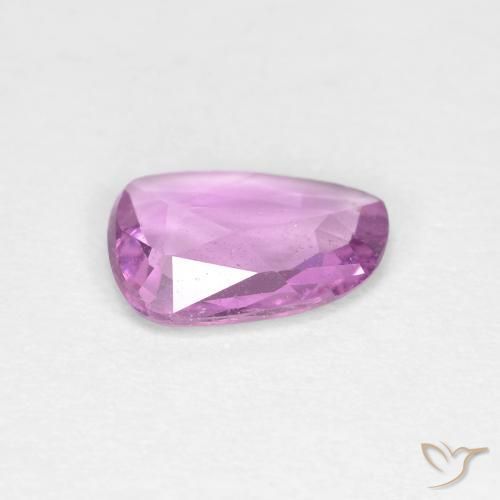 Zaffiro Rosa viola reale molto chiaro naturale da 0.83 ct, Taglio a fantasia, VS