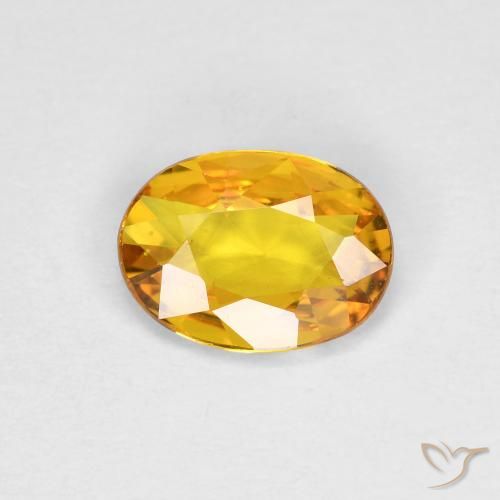 0.69ct Naturale Dorato Zaffiro, Ovale, VS