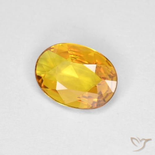 Zaffiro Dorato naturale da 0.69 ct, Ovale, VS