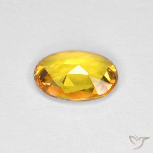 Zaffiro Dorato naturale da 0.69 ct, Ovale, VS