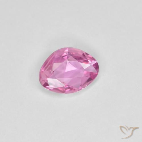 Zaffiro Rosa porpora reale naturale da 0.58 ct, Taglio a fantasia, VVS-VS