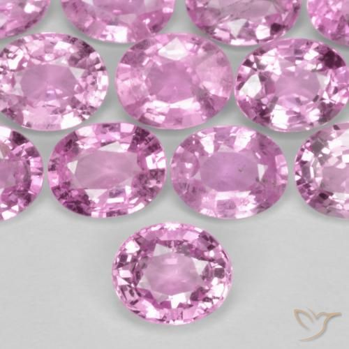 0.39ct Naturale Rosa porpora chiaro reale Zaffiro, Ovale, VS