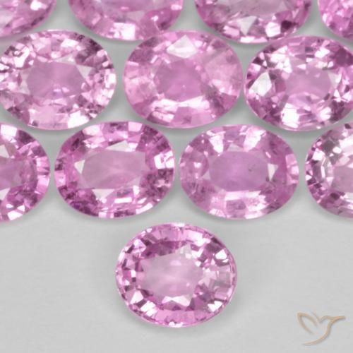 Zaffiro Rosa porpora chiaro reale naturale da 0.39 ct, Ovale, VS