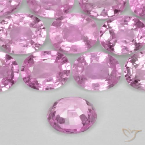 Zaffiro Rosa porpora chiaro reale naturale da 0.39 ct, Ovale, VS