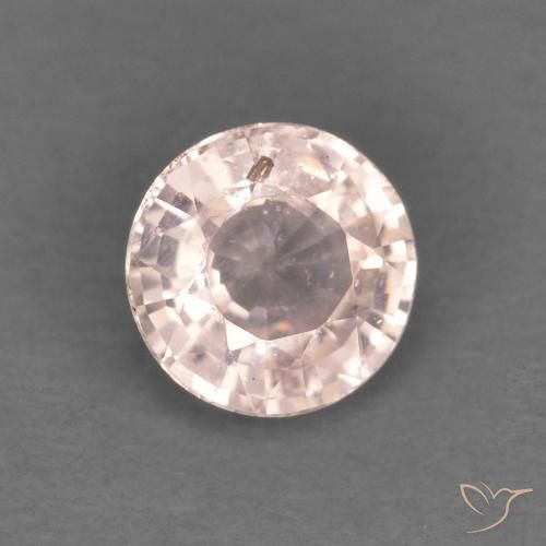 0.39ct Naturale Arancione chiaro Zaffiro, Rotondo, VS
