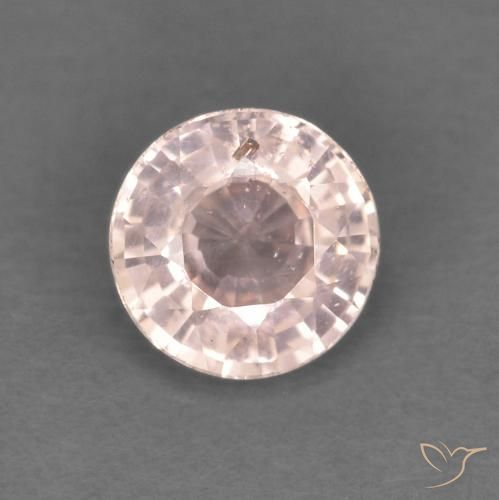 Zaffiro Arancione chiaro naturale da 0.39 ct, Rotondo, VS