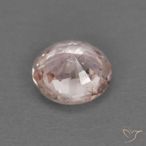 Zaffiro Arancione chiaro naturale da 0.39 ct, Rotondo, VS
