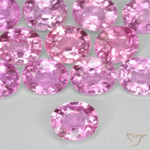 0.40ct Naturale Rosa scuro Zaffiro, Ovale, VS