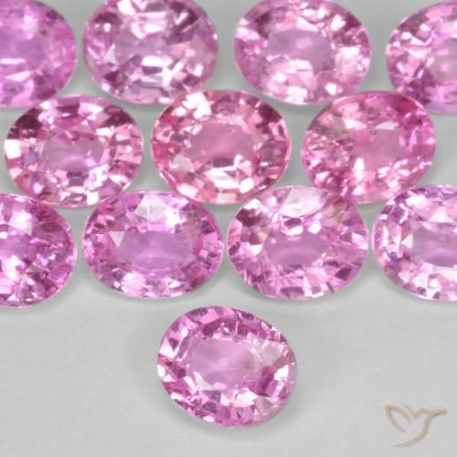 Zaffiro Rosa scuro naturale da 0.40 ct, Ovale, VS