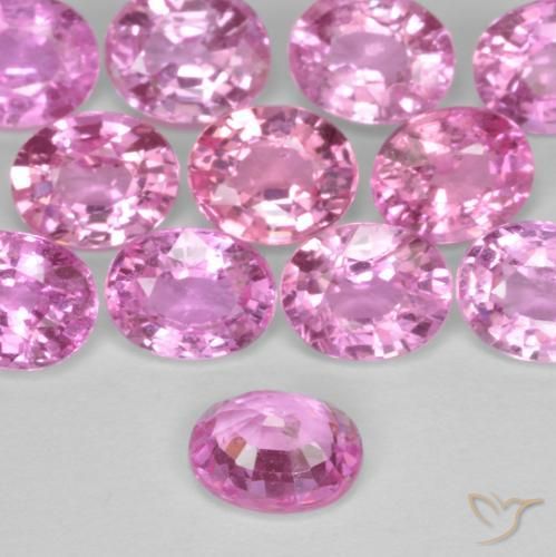 Zaffiro Rosa scuro naturale da 0.40 ct, Ovale, VS
