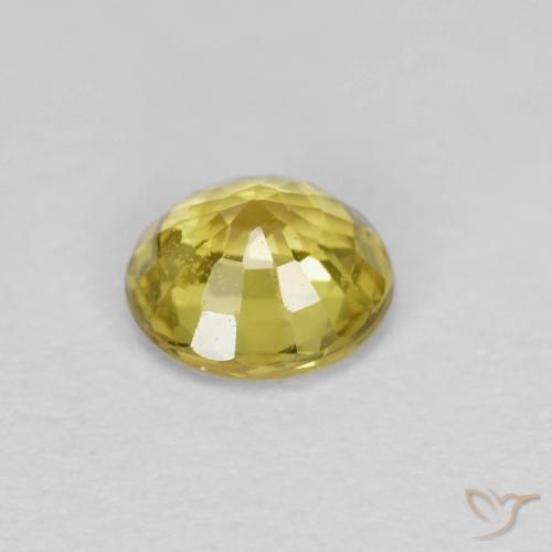 Zaffiro Giallo medio naturale da 0.42 ct, Rotondo, VS
