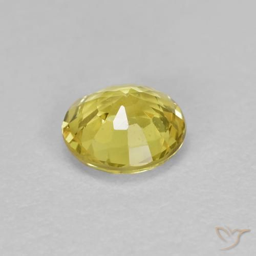 Zaffiro Giallo medio naturale da 0.44 ct, Rotondo, VS