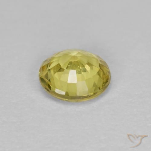 Zaffiro Giallo di Digione naturale da 0.39 ct, Rotondo, VVS-VS