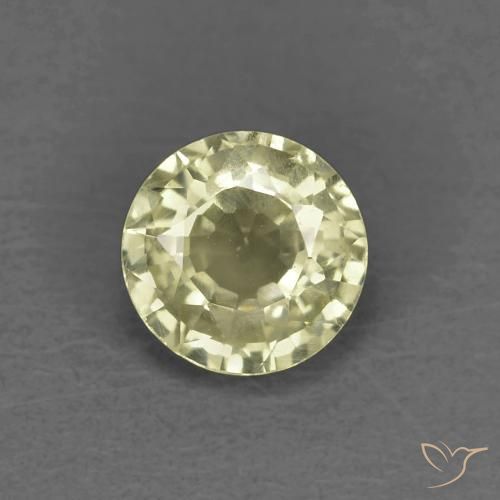 0.41ct Naturale Giallo medio-chiaro Zaffiro, Rotondo, VS