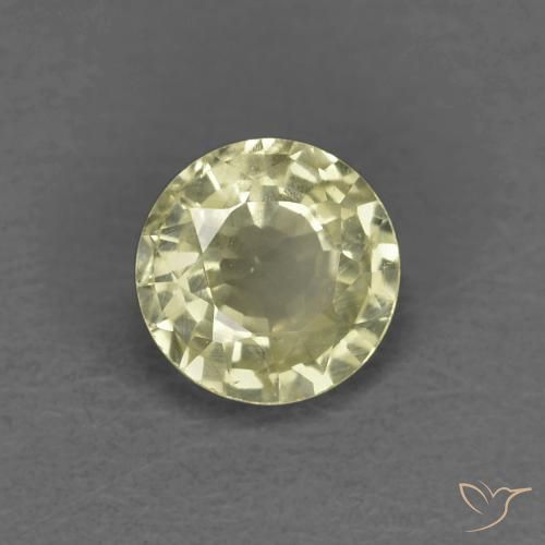 Zaffiro Giallo medio-chiaro naturale da 0.41 ct, Rotondo, VS
